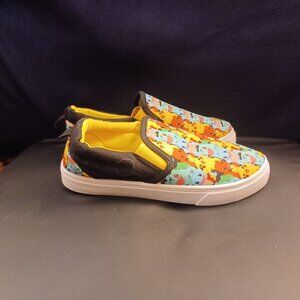 Pokemon PIKACHU Slip-On Canvas Sneaker Shoes Sz 2
